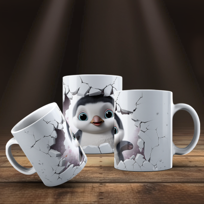 Caneca Animais Fofinhos Imagem 3D