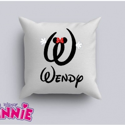 Capa de Almofada Personalizada Alfabeto Disney Inicial Menina