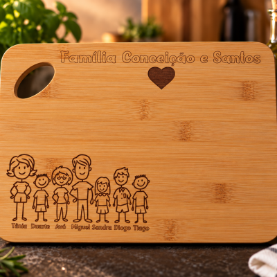 Tábua de Cozinha Personalizada Família...