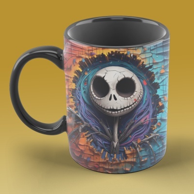 Caneca Terror Imagem  3D - Jack Skellington