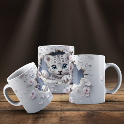 Caneca Animais Fofinhos Imagem 3D