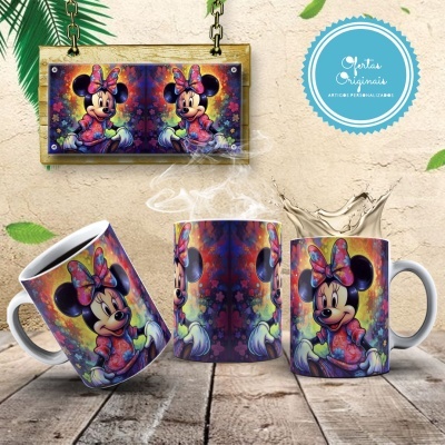 Caneca Mickey e Amigos Imagem  3D