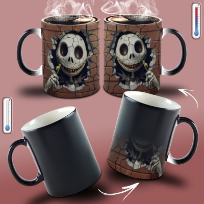 Caneca Terror Imagem  3D - Jack Skellington