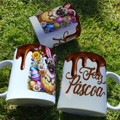Caneca Cães Páscoa
