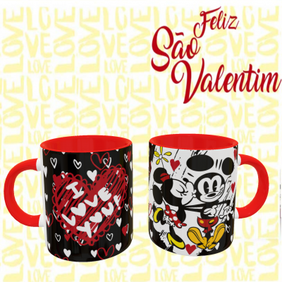 Canecas Mickey Love - 7 Temas