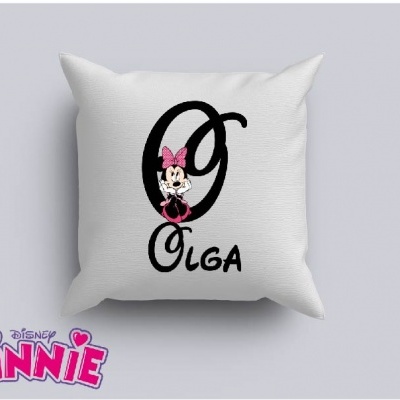 Capa de Almofada Personalizada Alfabeto Disney Inicial Menina