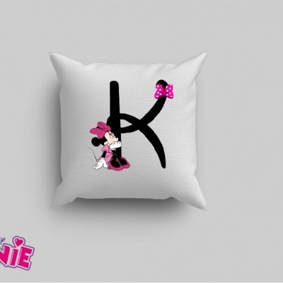 Capa de Almofada Alfabeto Disney Inicial Menina