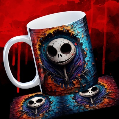 Caneca Terror Imagem  3D - Jack Skellington