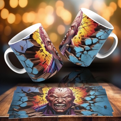 Caneca Heróis e Vilões Imagem 3D