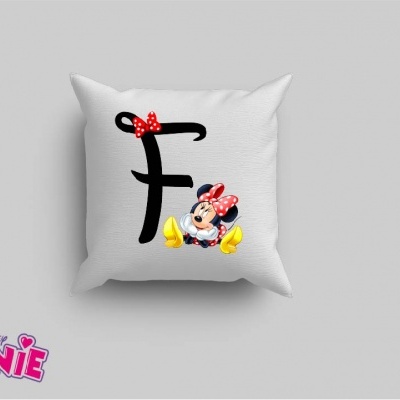 Capa de Almofada Alfabeto Disney Inicial Menina
