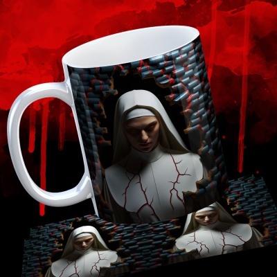 Caneca Terror Imagem  3D - A Freira
