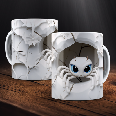 Caneca Halloween Imagem  3D