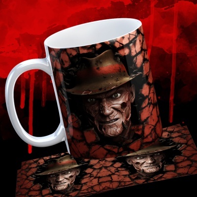 Caneca Terror Imagem  3D - Freddy Krueger
