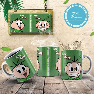 Canecas Turma da Mônica Com Café Sem Café