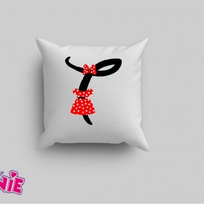 Capa de Almofada Alfabeto Disney Inicial Menina