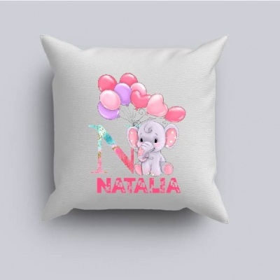 Capa de Almofada Alfabeto Menina Personalizado