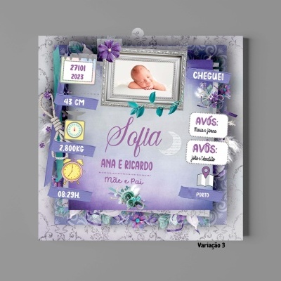 Placa de Parede em MDF Nascimento