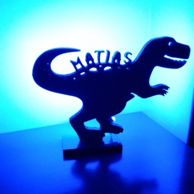 Candeeiro Led Personalizado com nome "Dino"