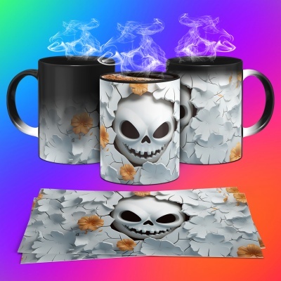 Caneca Halloween Imagem  3D