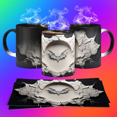 Caneca Halloween Imagem  3D