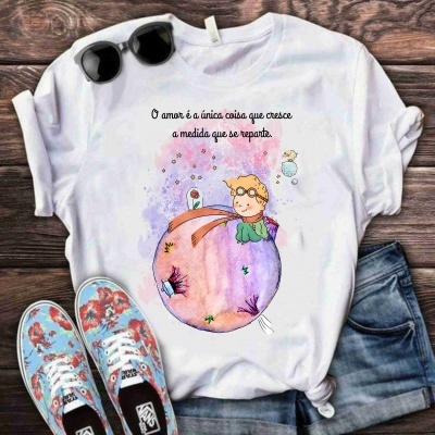 T-shirt Personagens Pequeno Príncipe T-shirt Personagens Pequeno Príncipe