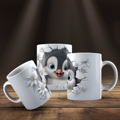 Caneca Animais Fofinhos Imagem 3D