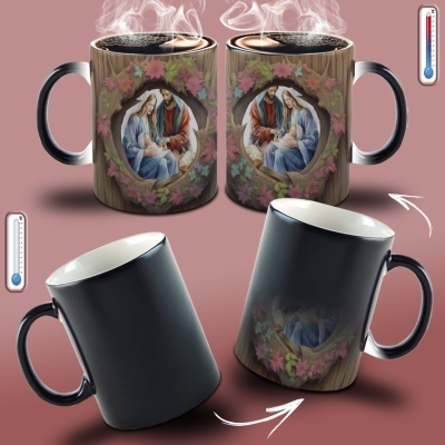 Caneca Presépio Imagem  3D