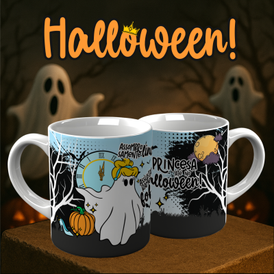 Caneca Princesas Halloween