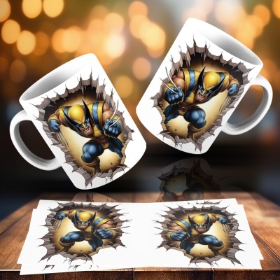 Caneca Heróis e Vilões Imagem 3D