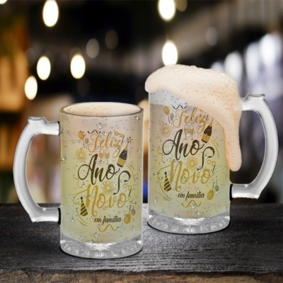 Caneca de Cerveja Ano Novo