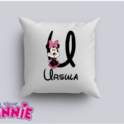 Capa de Almofada Personalizada Alfabeto Disney Inicial Menina