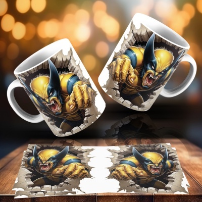 Caneca Heróis e Vilões Imagem 3D