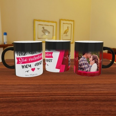 Canecas Namorados Texto e Fotos - 12 Temas