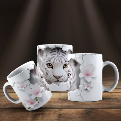 Caneca Animais Fofinhos Imagem 3D