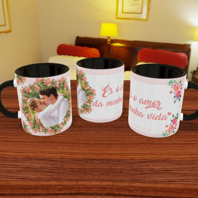 Canecas Namorados Texto e Fotos - 12 Temas