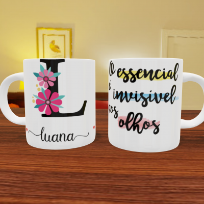 Canecas "Letra Floral"