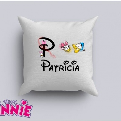 Capa de Almofada Personalizada Alfabeto Disney Menina