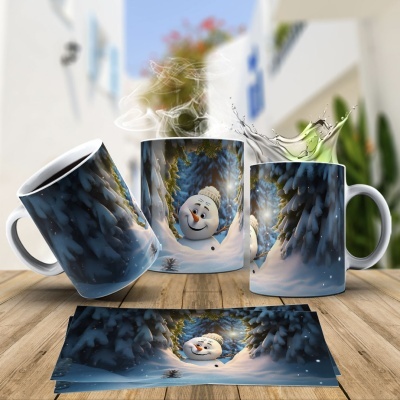 Caneca Natal OLAF Imagem  3D