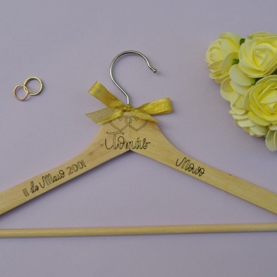 Cabide Madeira Personalizado Casamento
