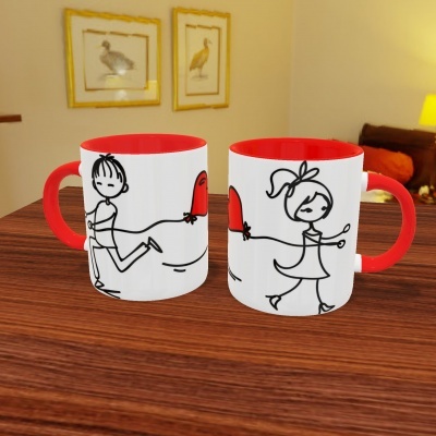 Par de Canecas "Balões Namorados"