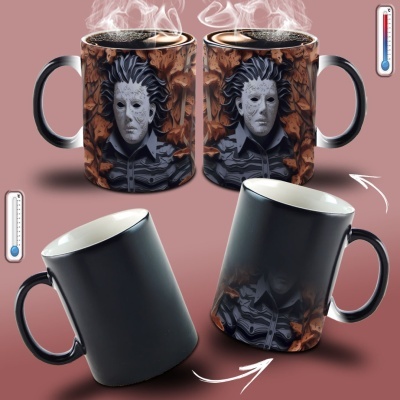 Caneca Terror Imagem  3D - Michael Myers