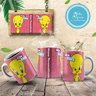 Caneca Looney Tunes Café Sem Café Personalizada