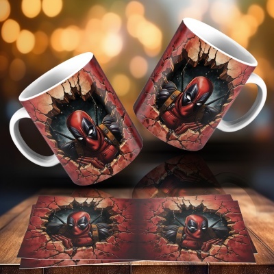 Caneca Heróis e Vilões Imagem 3D