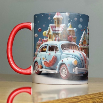 Caneca Carros de Natal