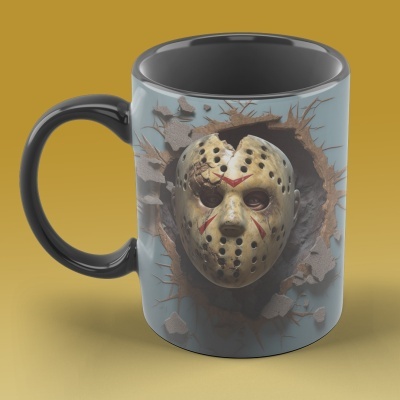 Caneca Terror Imagem  3D - Sexta-feira 13 - Jason