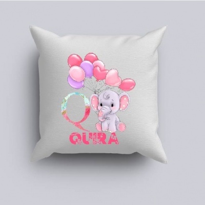 Capa de Almofada Alfabeto Menina Personalizado