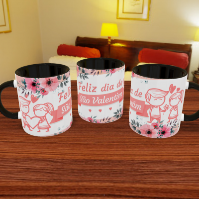 Canecas Namorados Texto e Fotos - 12 Temas
