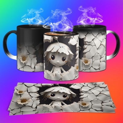 Caneca Halloween Imagem  3D