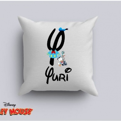 Capa de Almofada Personalizada Alfabeto Disney Inicial Menino