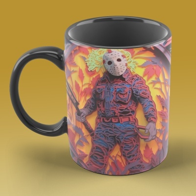 Caneca Terror Imagem  3D - Sexta-feira 13 - Jason